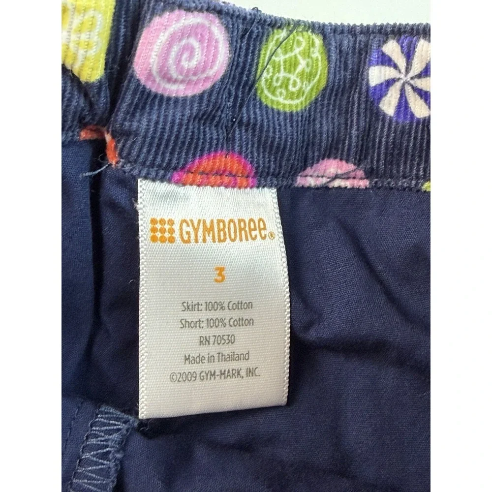 Gymboree Girls Size 3 Candy Shop Skort & Long Sleeve Top Set 2009